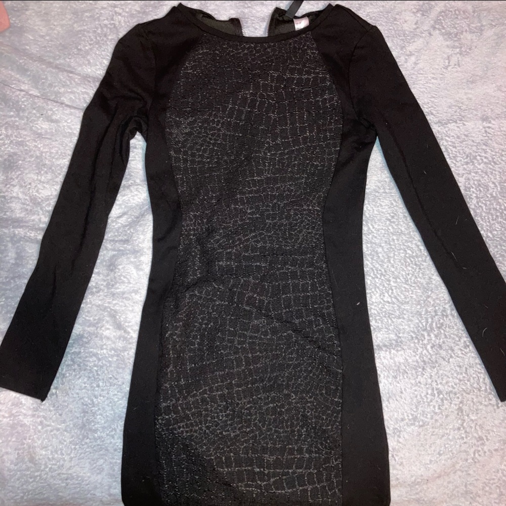 Black Long Sleeve Mini Dress | Divided